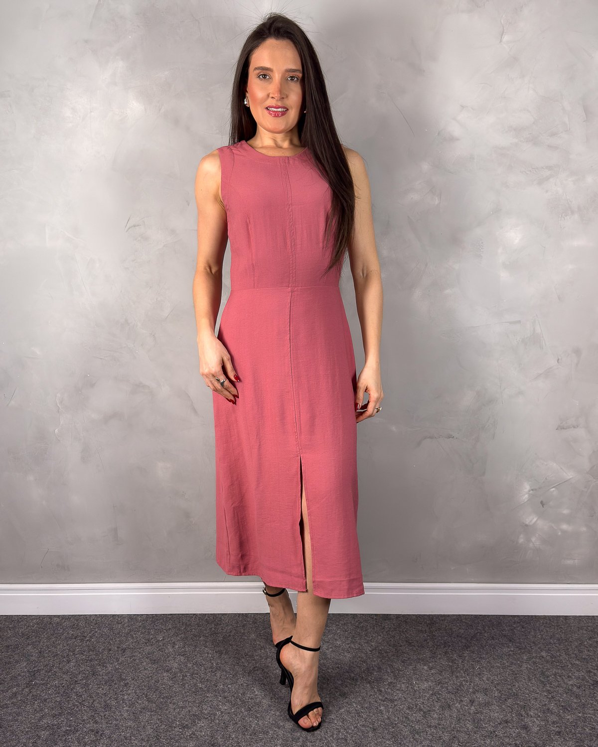 Vestido Midi Alça Larga com Fenda Marant - Imagem 3