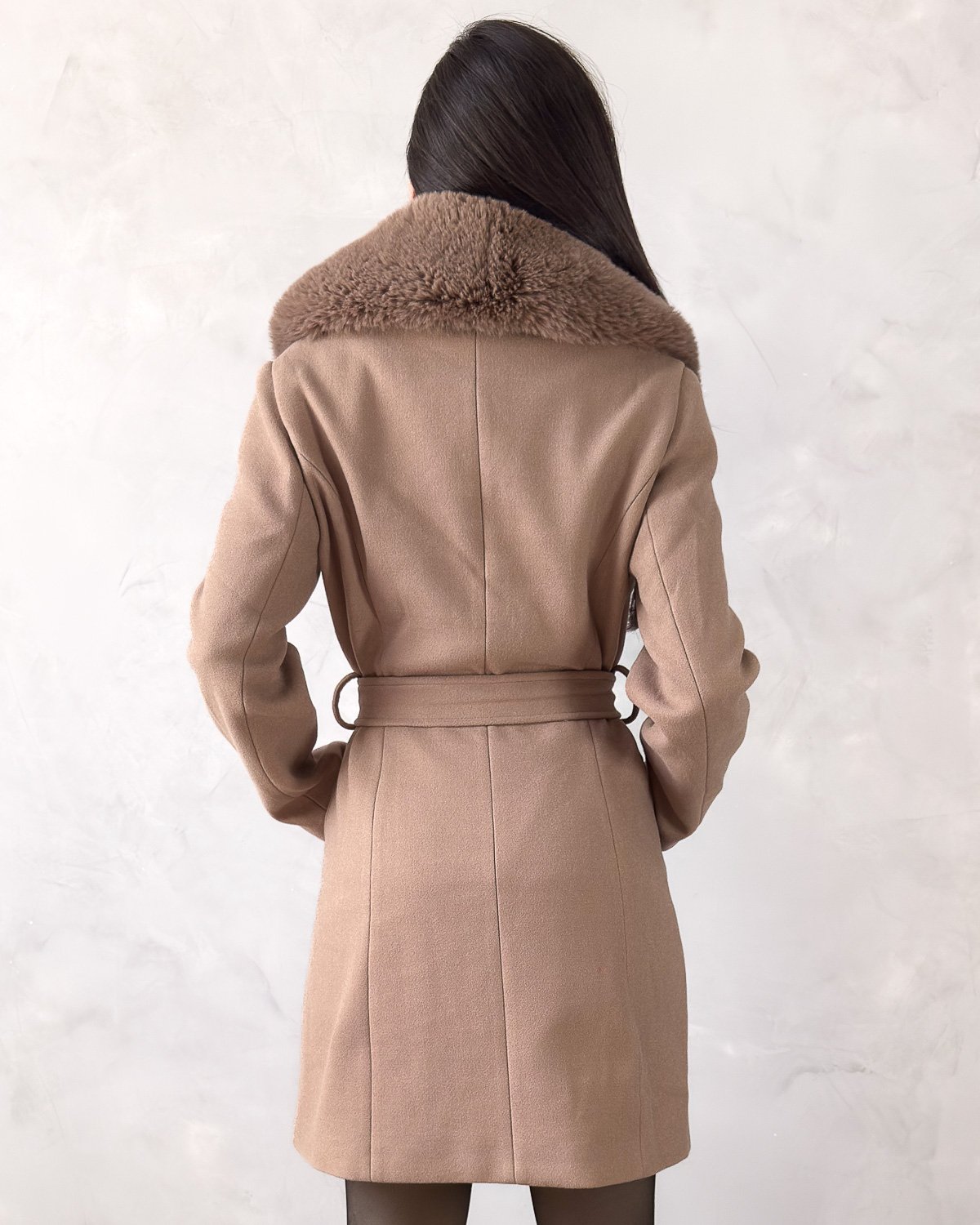 Sobretudo Lã Batida com Gola Peluciada Removível - Imagem 6