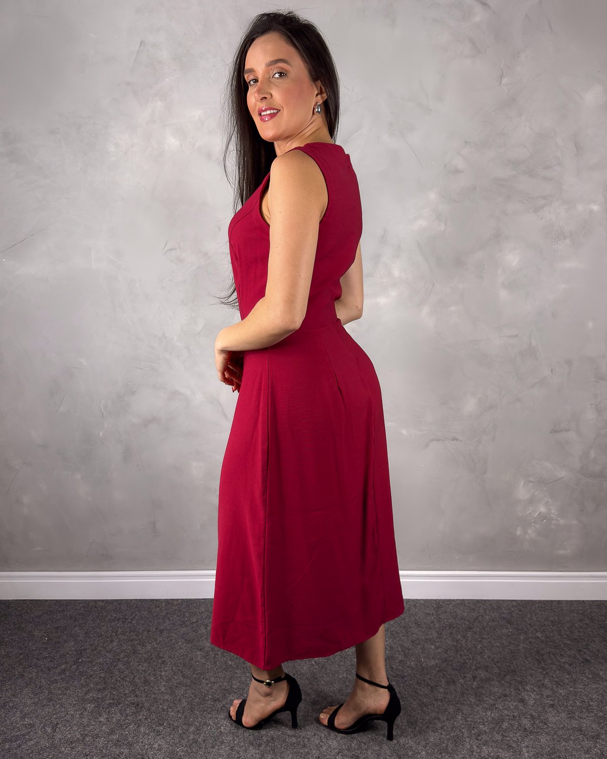 Vestido Midi Alça Larga com Fenda Marant - Imagem 2