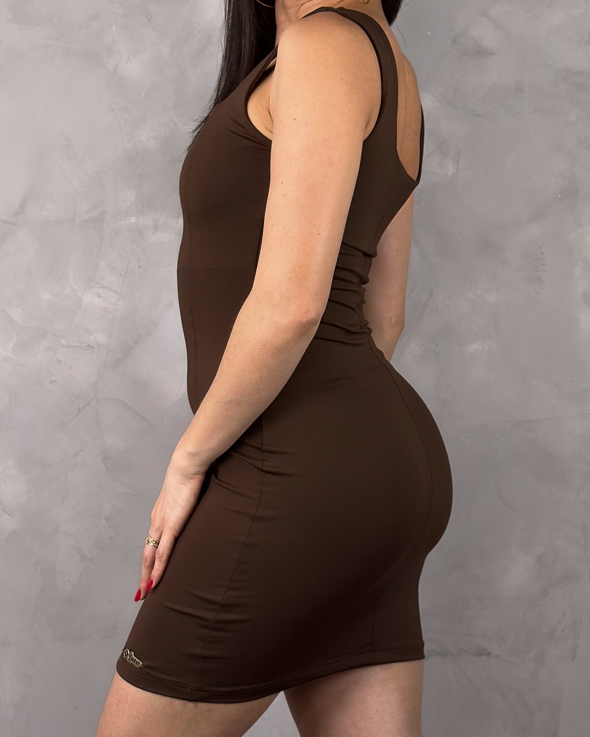 Vestido Curto Justo com Decote Quadrado - Imagem 4