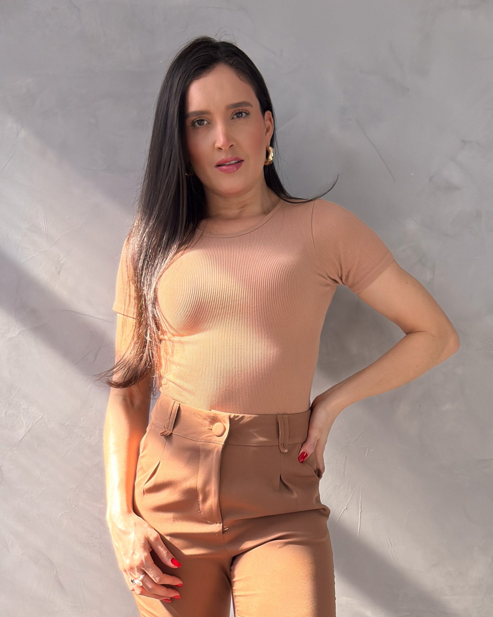 Body Manga Curta Canelado - Imagem 7