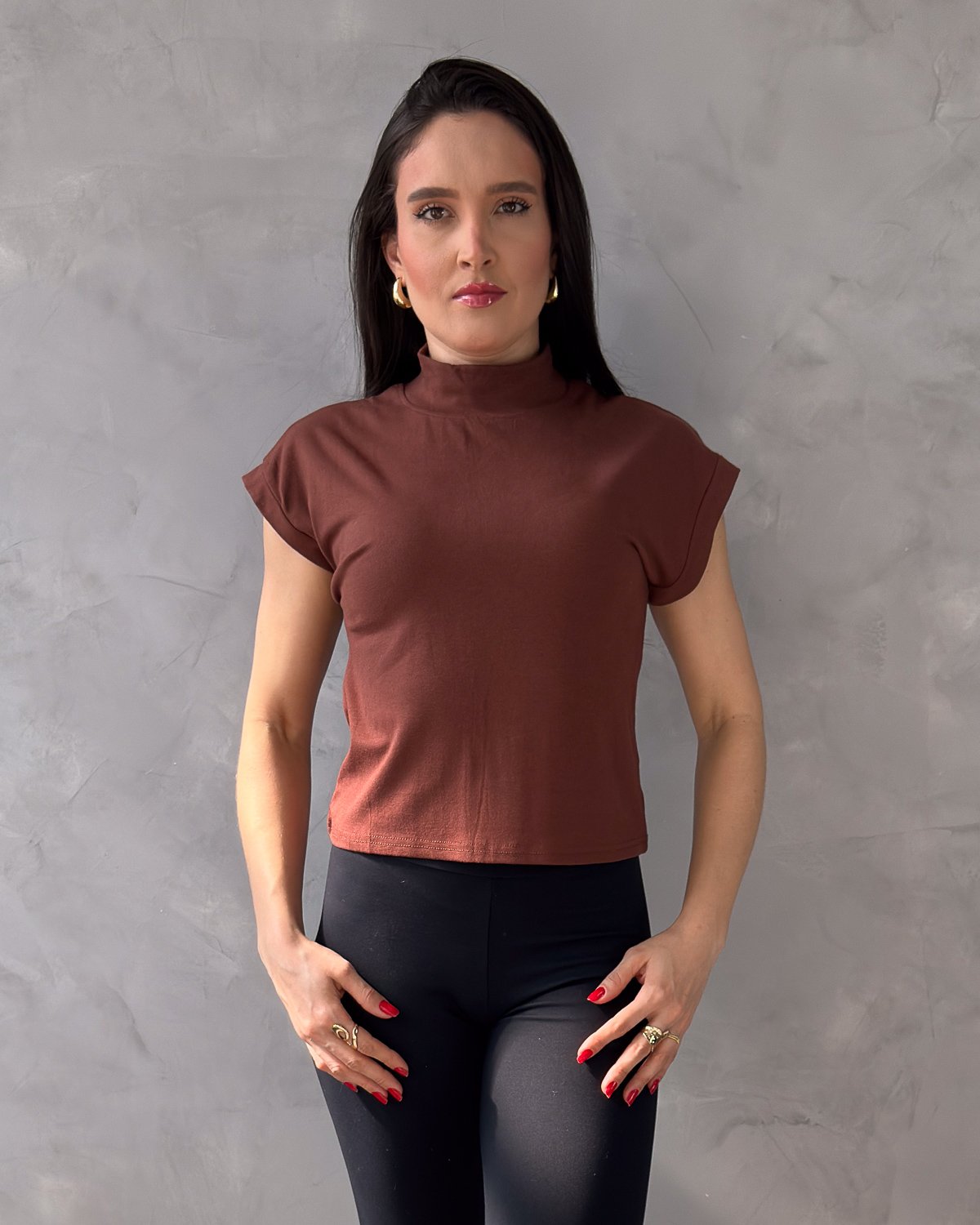 Muscle Tee Gola Redonda Viscose com Elastano