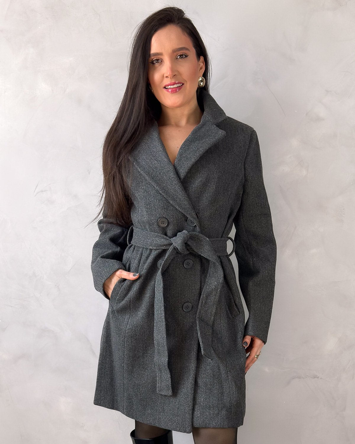 Sobretudo Lã Batida com Gola Peluciada Removível - Imagem 8