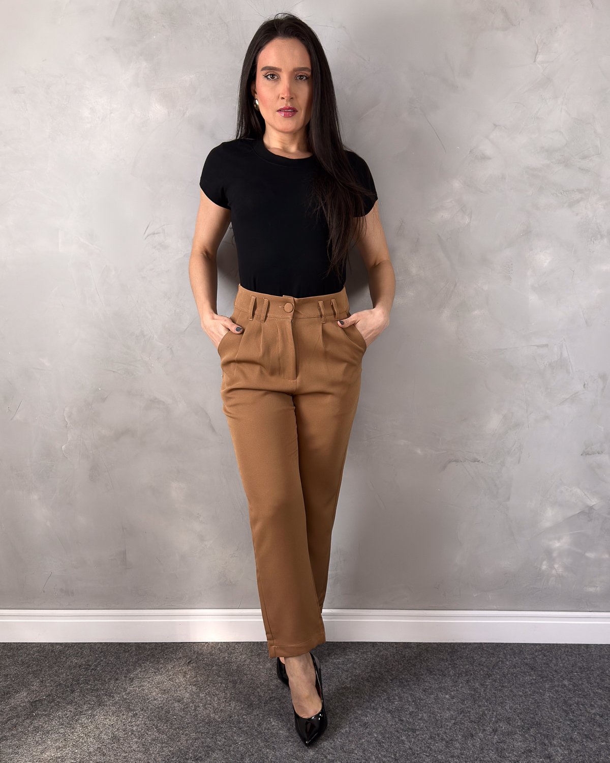 Calça de Alfaiataria Reta com Cintura Alta - Imagem 2