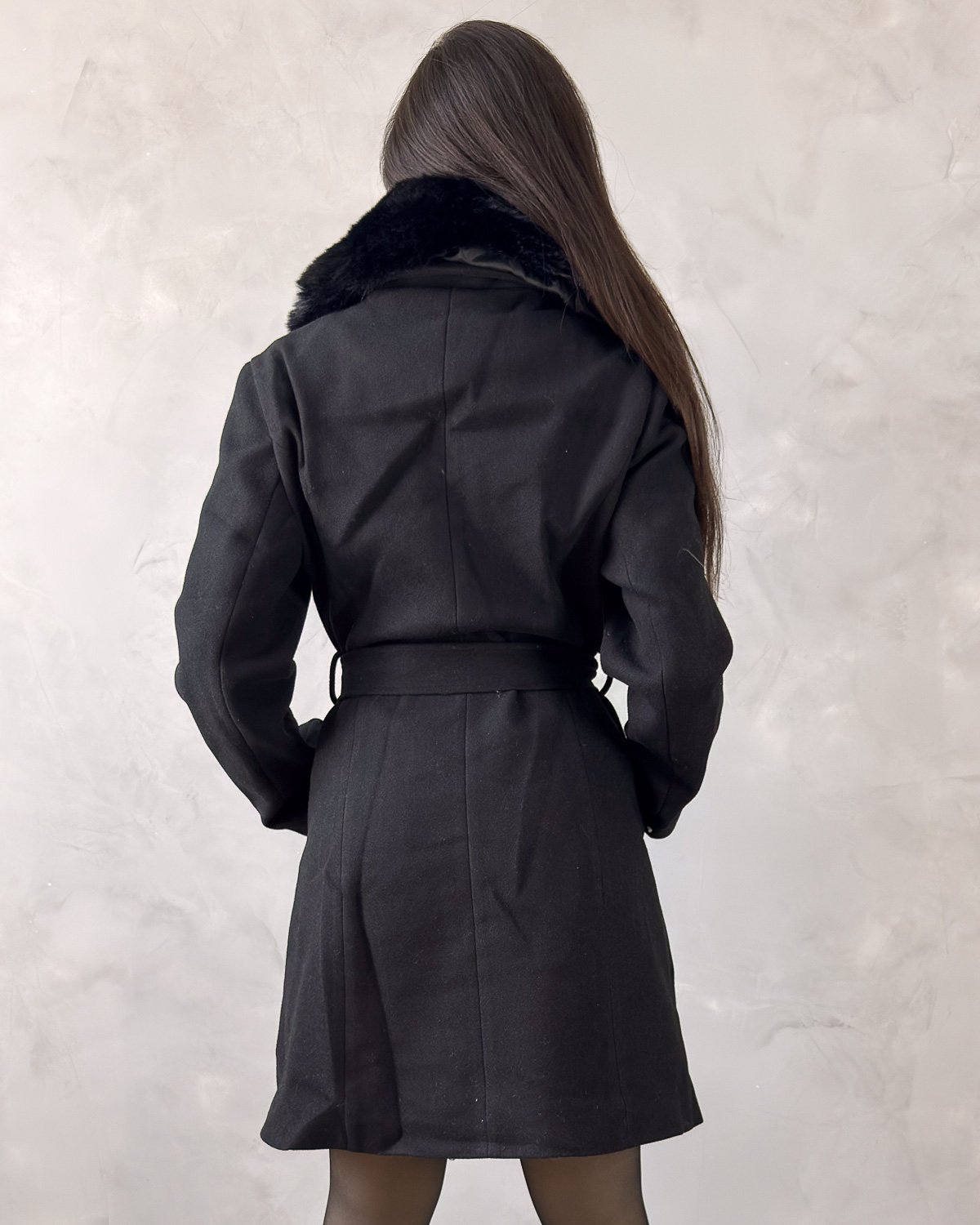 Sobretudo Lã Batida com Gola Peluciada Removível - Imagem 3