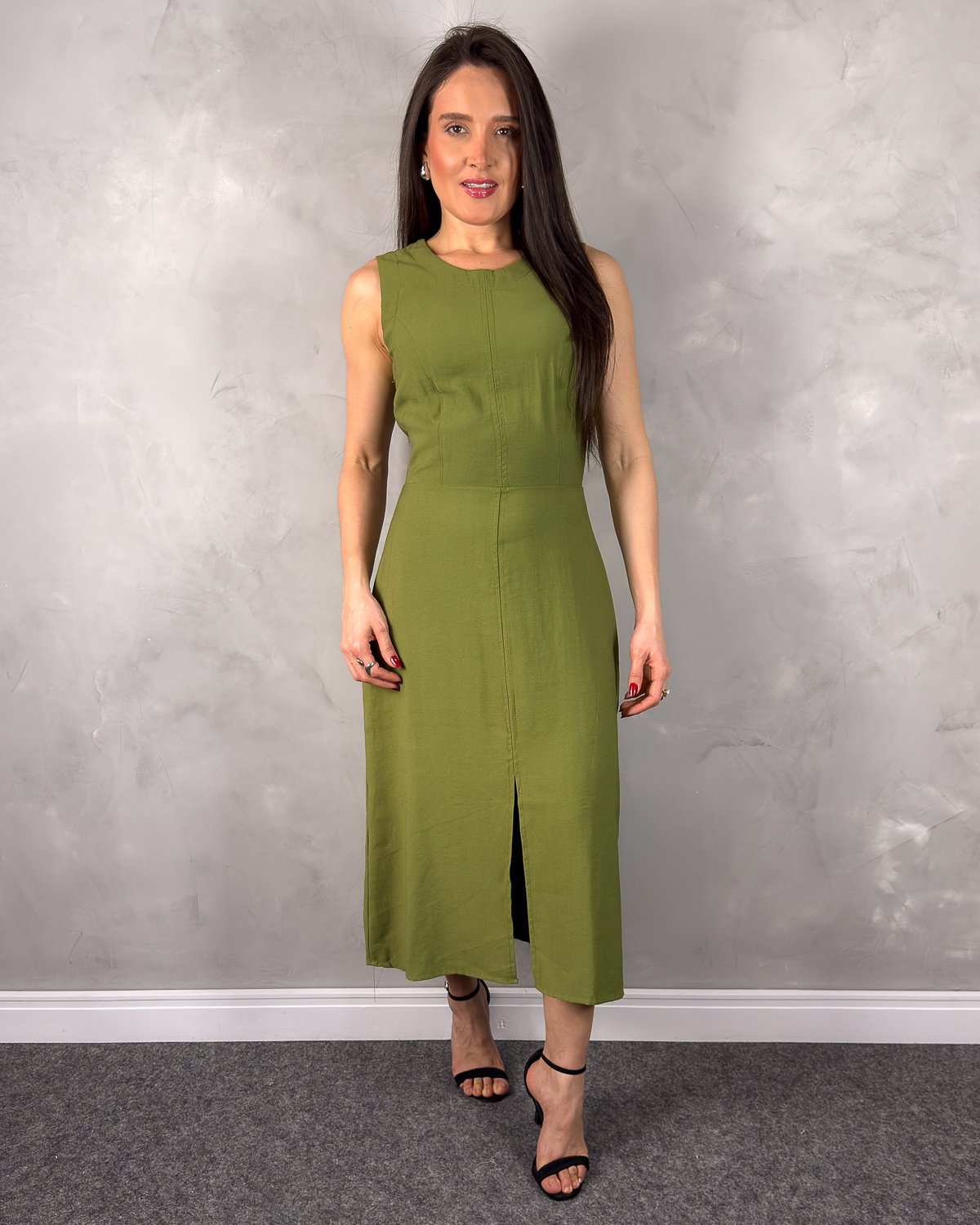 Vestido Midi Alça Larga com Fenda Marant - Imagem 7