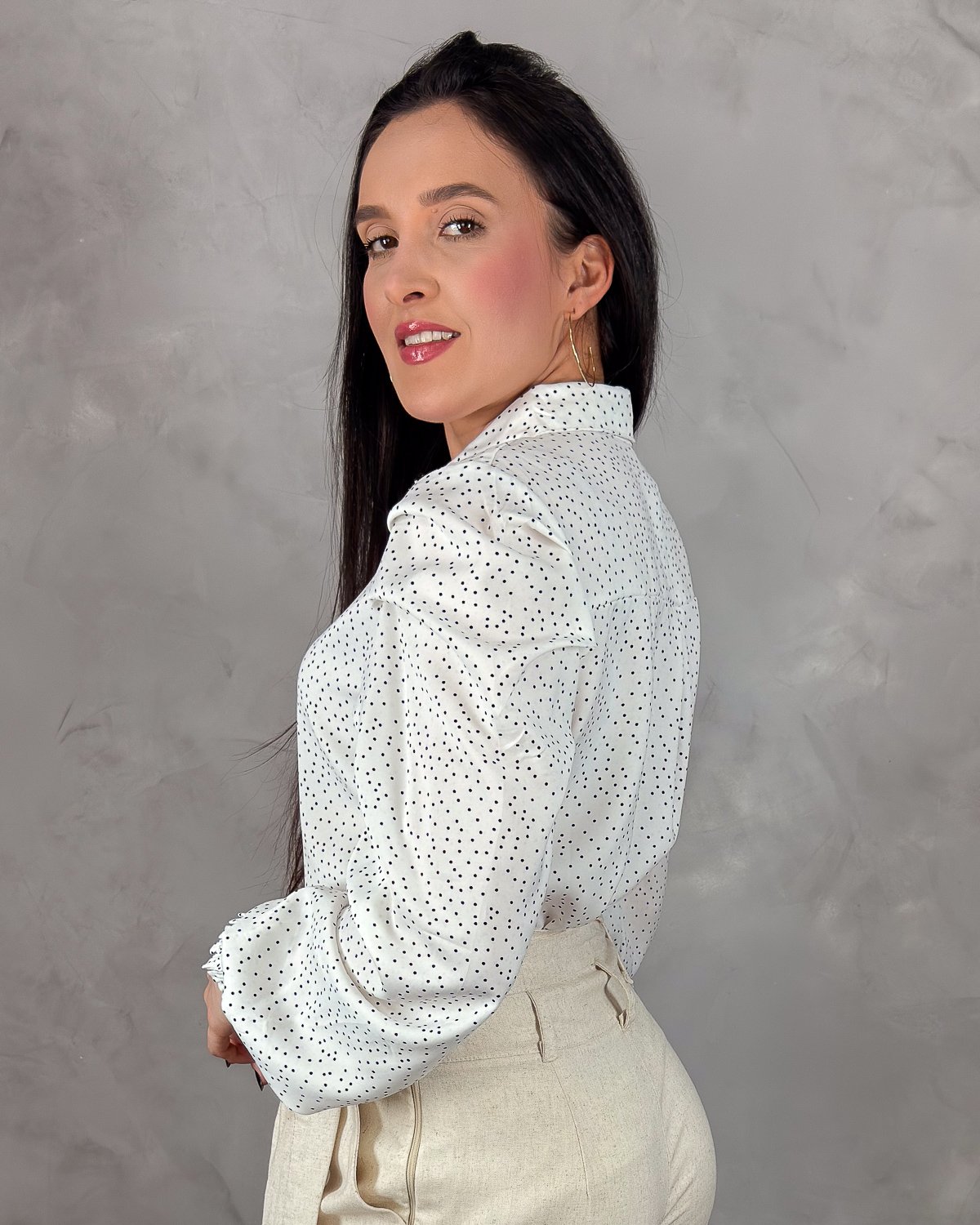 Camisa Manga Longa Princesa Crepe - Imagem 3