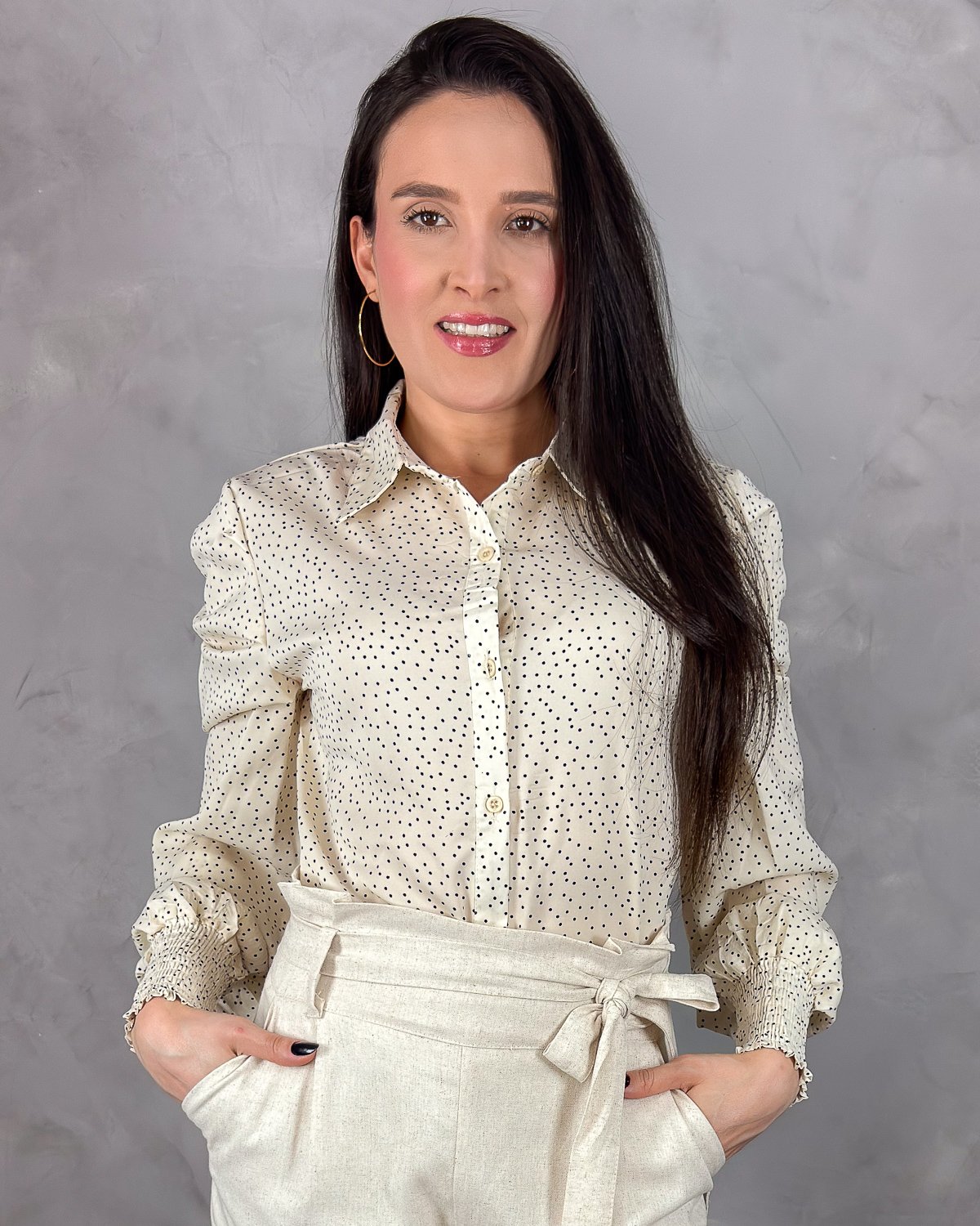 Camisa Manga Longa Princesa Crepe - Imagem 6