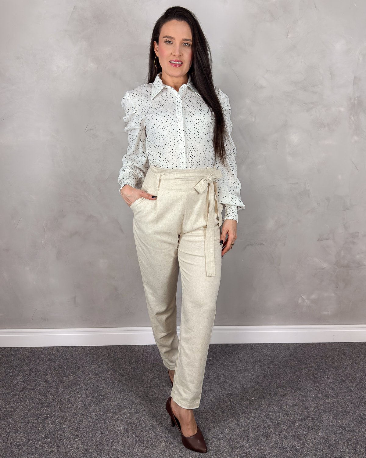 Camisa Manga Longa Princesa Crepe - Imagem 2