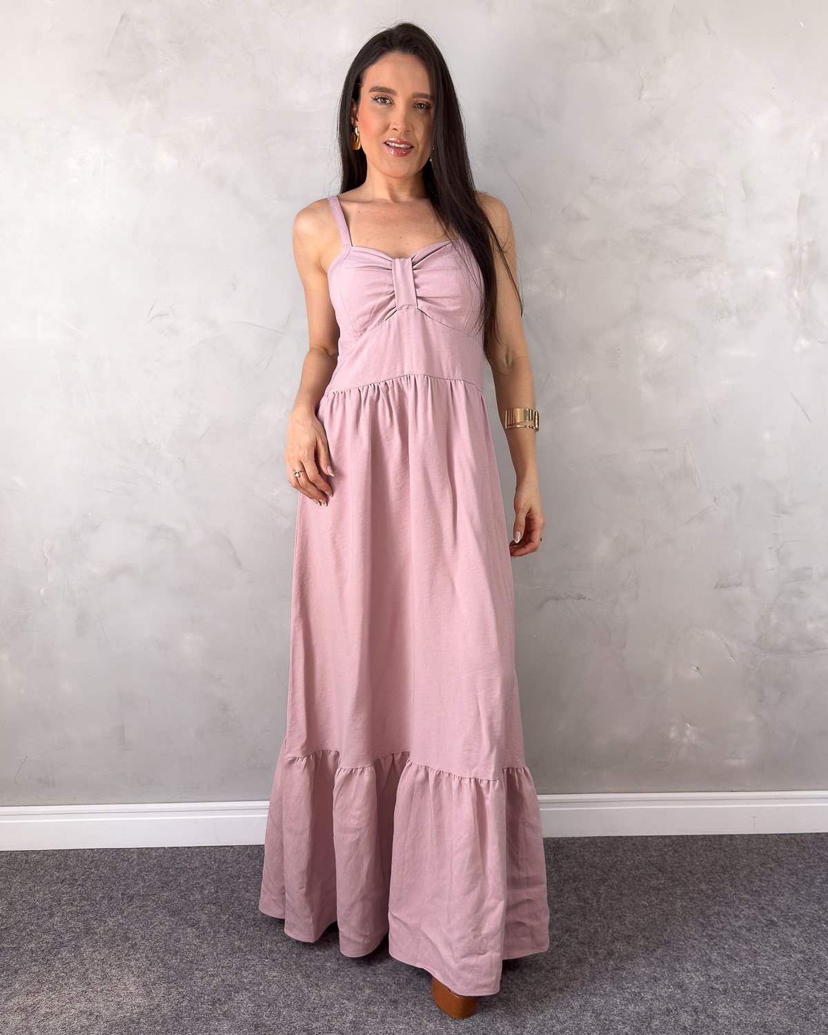 Vestido Longo Alça Regulável - Imagem 3